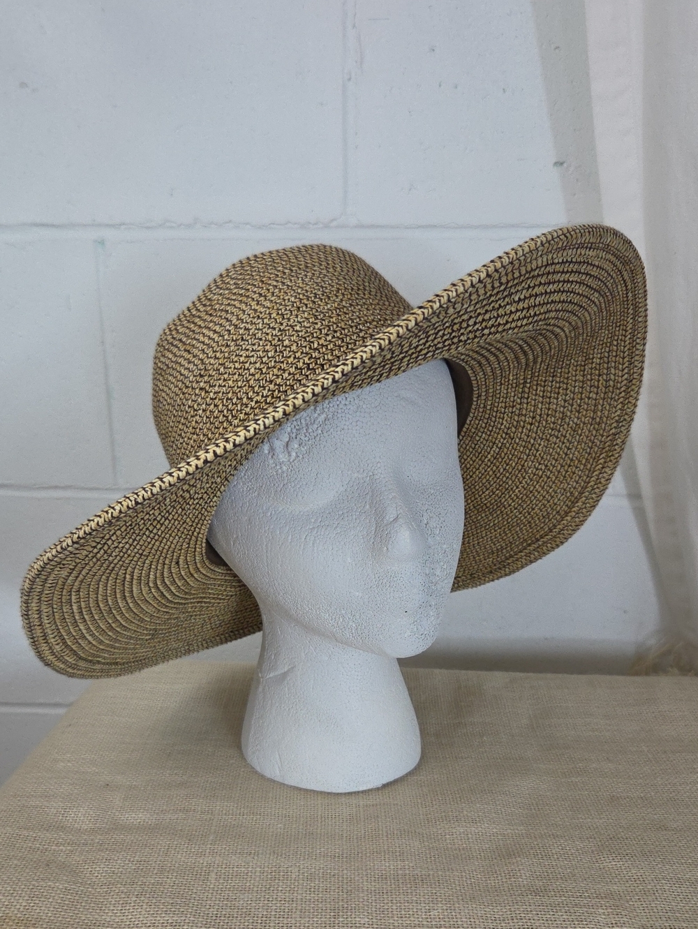 Eddie Bauer Wide Brim Paper Straw Sun Hat - Natural Brown